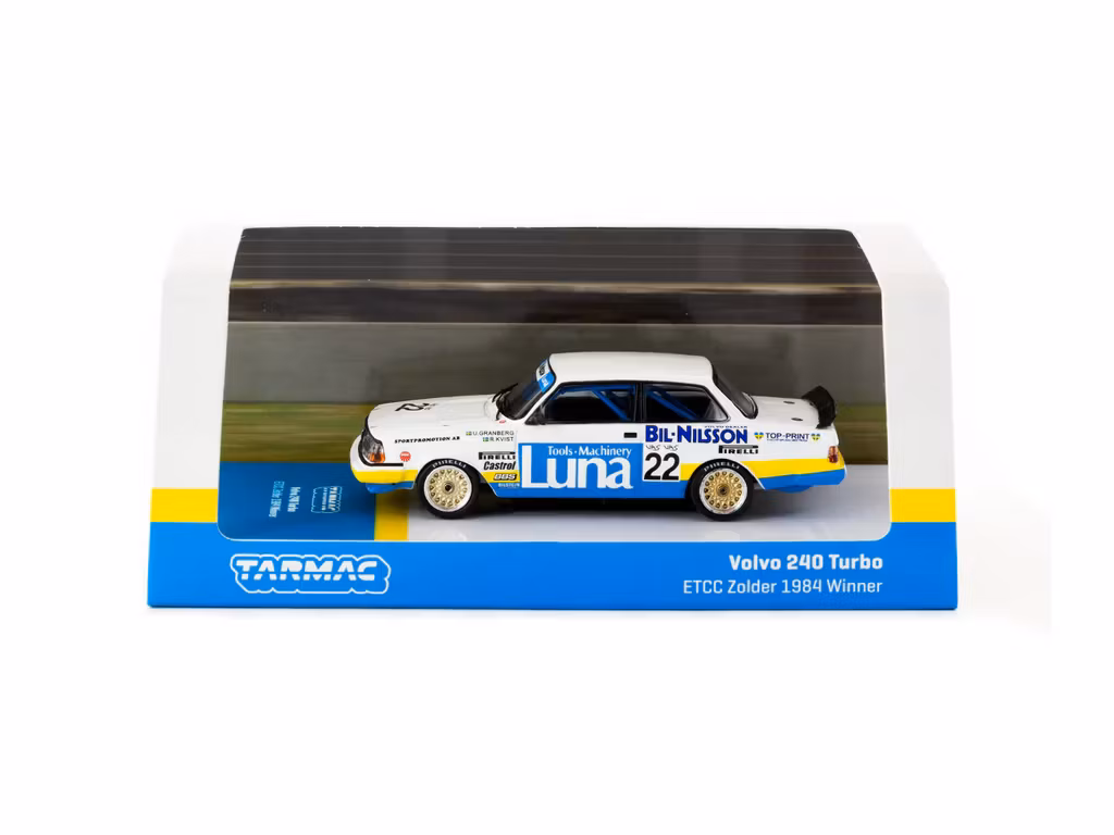 NEW! Skala 1/64 Volvo 240 Turbo (242) ETCC Zolder 1984 " LUNA" Winner fr TARMAC