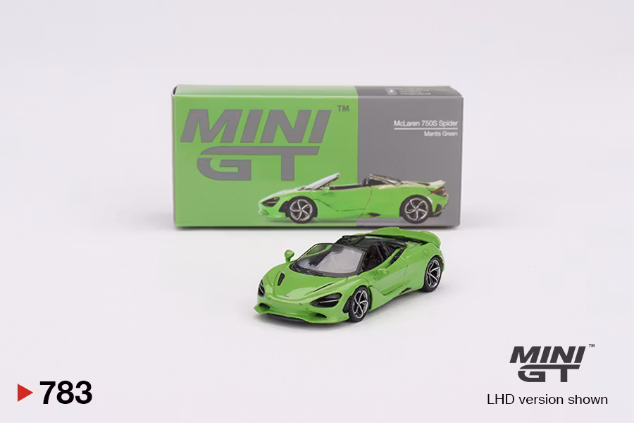 Skala 1/64 - McLaren 750S Spider Mantis Green fr MINI GT (783)
