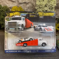 Skala 1/64 Hot Wheels PREMIUM Team Transport: 66' Porsche 906 Carrera 6 & Carry On