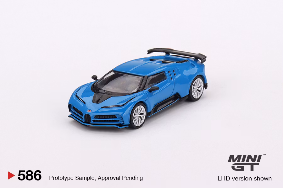 Skala 1/64 - Bugatti Centodieci, Blu Bugatti fr MINI GT (GT586)