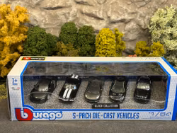 Skala 1/64 - 5-pack, Black collection fr Bburago