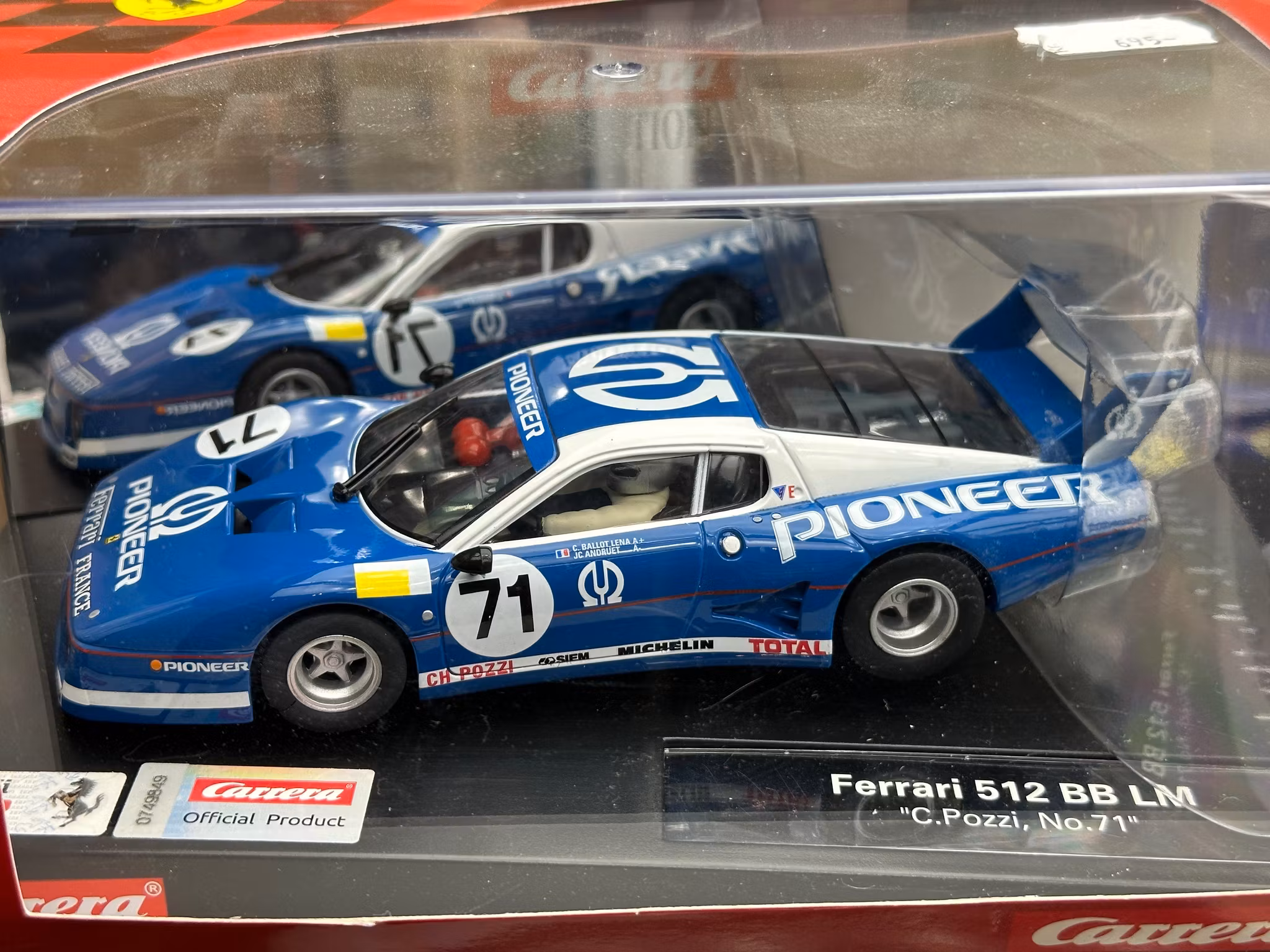 Scale 1/32 Analogue slotcar Carrera: Ferrari 512 BB LM #71 C.Pozzi