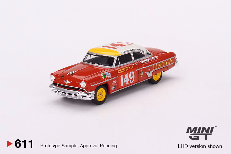 Skala 1/64 - Lincoln Capri 1954 Carrera Panamericana Class Winner #149 fr MINI GT (611)