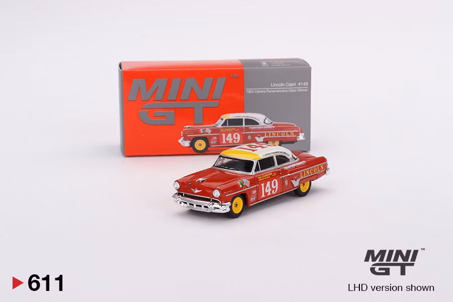 Skala 1/64 - Lincoln Capri 1954 Carrera Panamericana Class Winner #149 fr MINI GT (611)