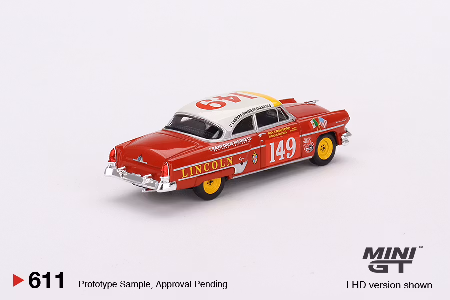 Skala 1/64 - Lincoln Capri 1954 Carrera Panamericana Class Winner #149 fr MINI GT (611)