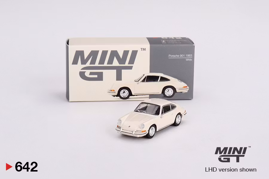 Skala 1/64 Porsche 901 (911) 1963 'Ivory' fr MINI GT (642)