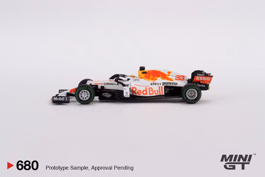 Skala 1/64 Red Bull RB16B #33 Max Verstappen 2021 Turkish Grand Prix 2nd Place fr Mini GT (680)