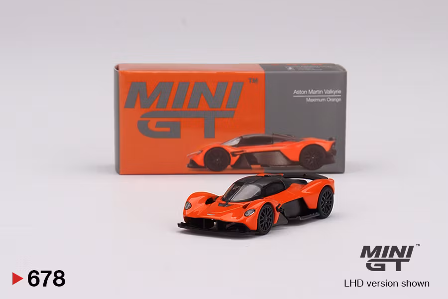 Skala 1/64 Aston Martin Valkyrie Maximum Orange fr MINI GT (678)