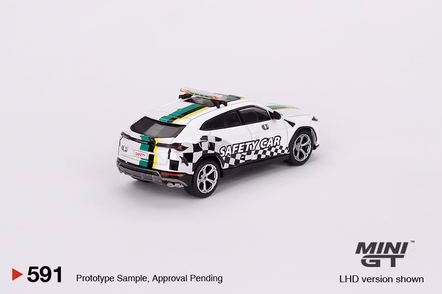 Skala 1/64 Lamborghini Urus 2022 Macau GP Official Safety Car fr MINI GT (591)