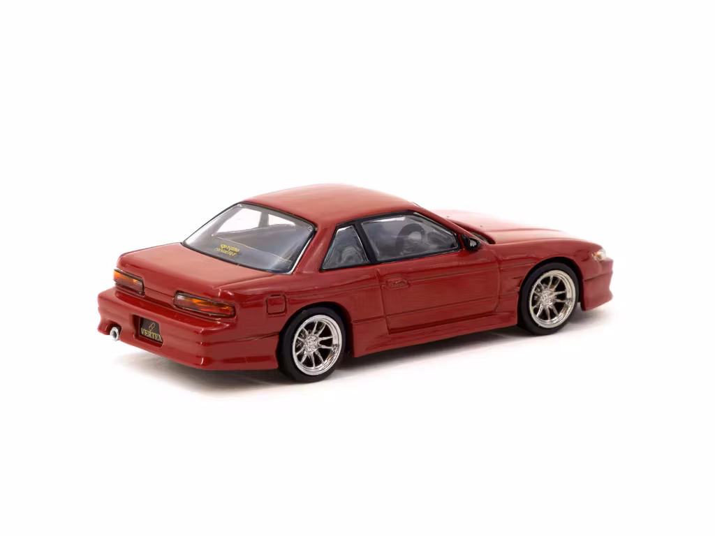 Skala 1/64 VERTEX Nissan Silvia S13 Red Metallic fr Tarmac Works - GLOBAL64