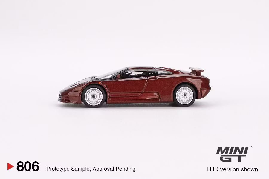 Skala 1/64 Bugatti EB110 GT Dark Red Metallic fr MINI GT (806)