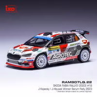 Skala 1/43 - Skoda Fabia Rally2 Winner Barum Rally 2023 fr IXO Models (RAM907LQ.22)