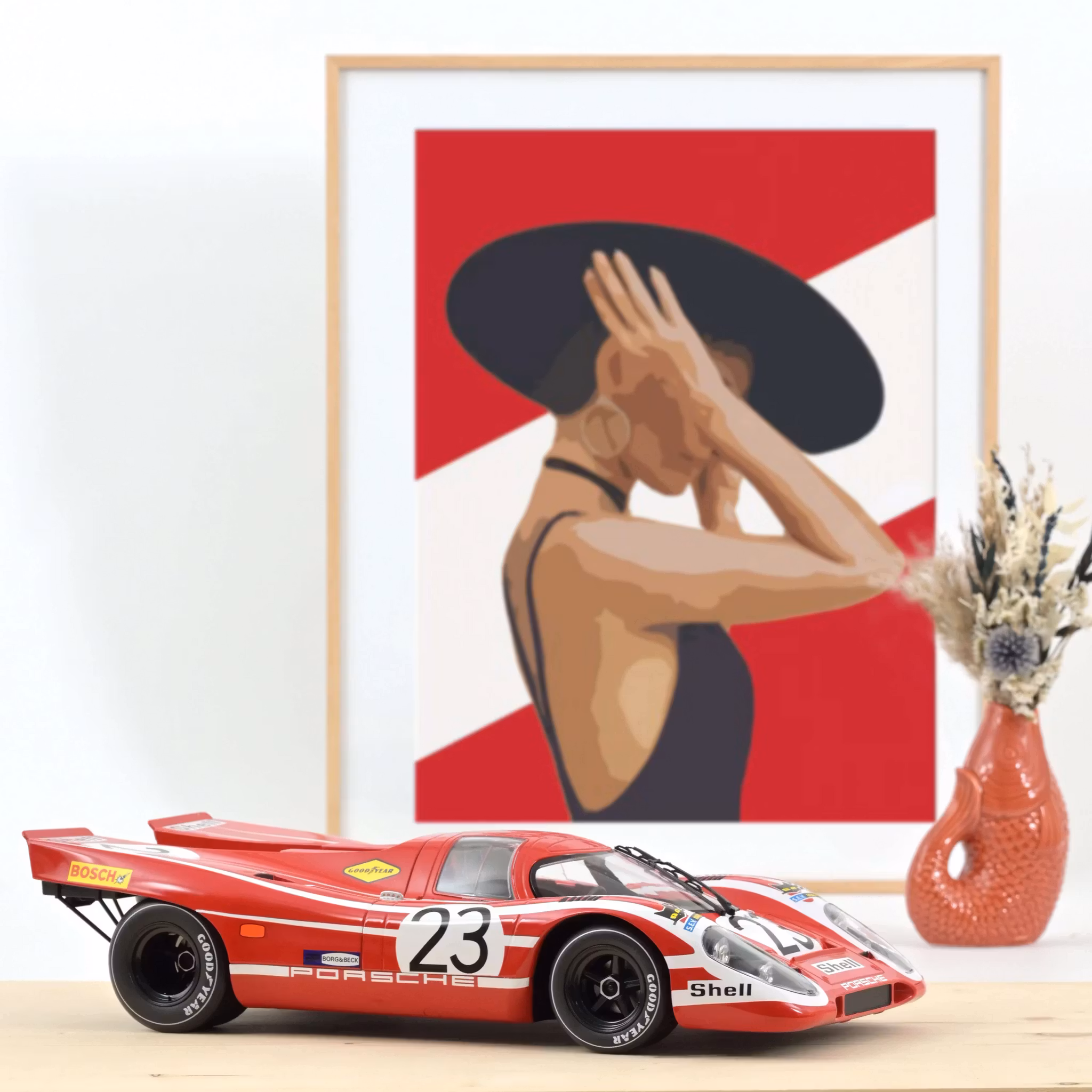 Skala 1/12 Porsche 917K 24H France 1970 Attwood/Herrmann Winner (R23)fr Norev