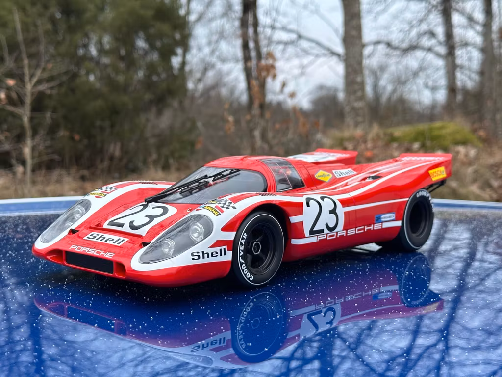 Skala 1/12 Porsche 917K 24H France 1970 Attwood/Herrmann Winner (R23)fr Norev