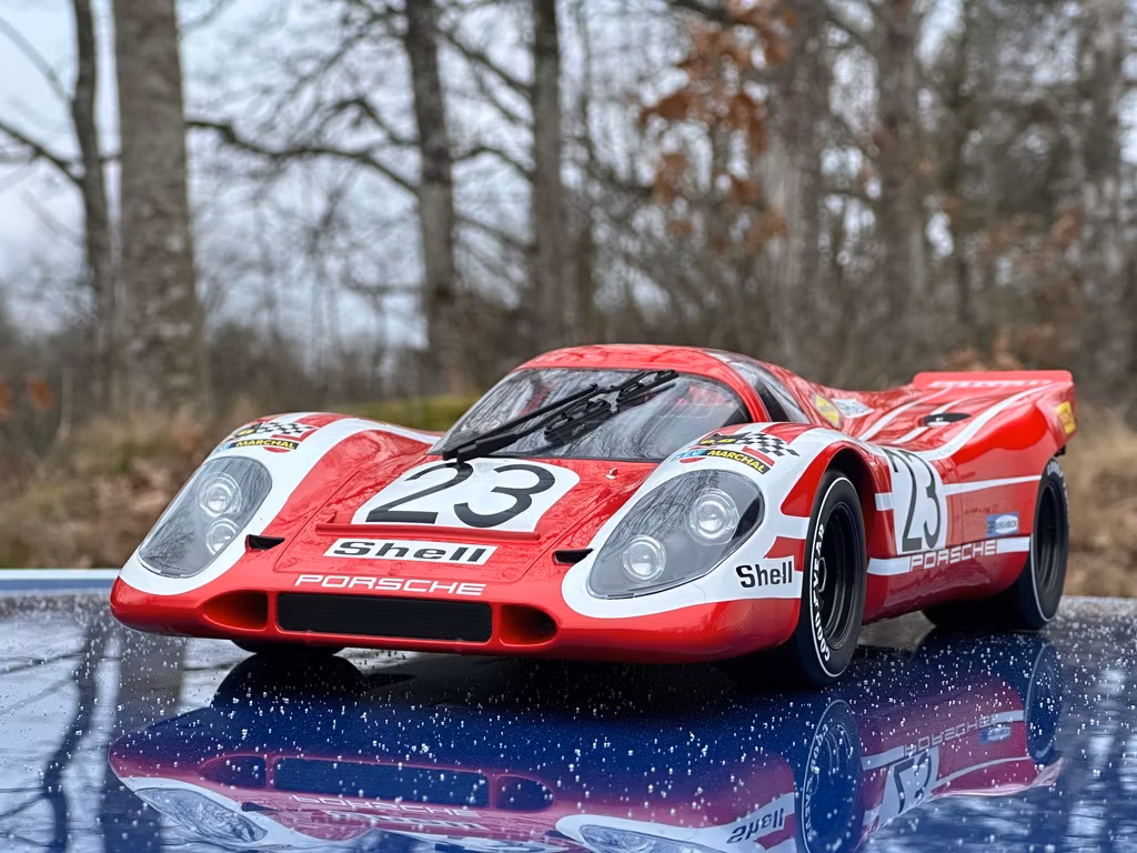 Skala 1/12 Porsche 917K 24H France 1970 Attwood/Herrmann Winner (R23)fr Norev