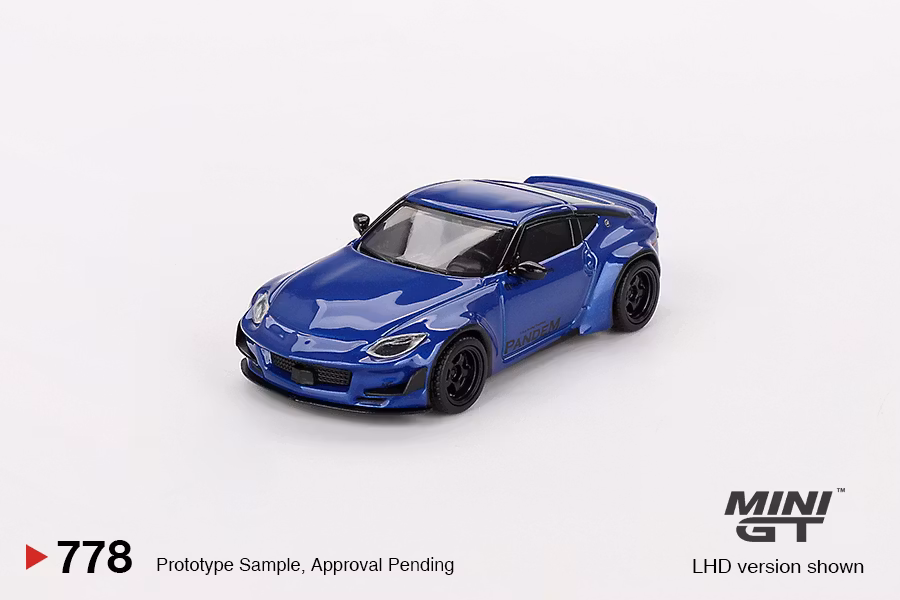 Skala 1/64 - Nissan Z Pandem Seiran Blue fr MINI GT (778)