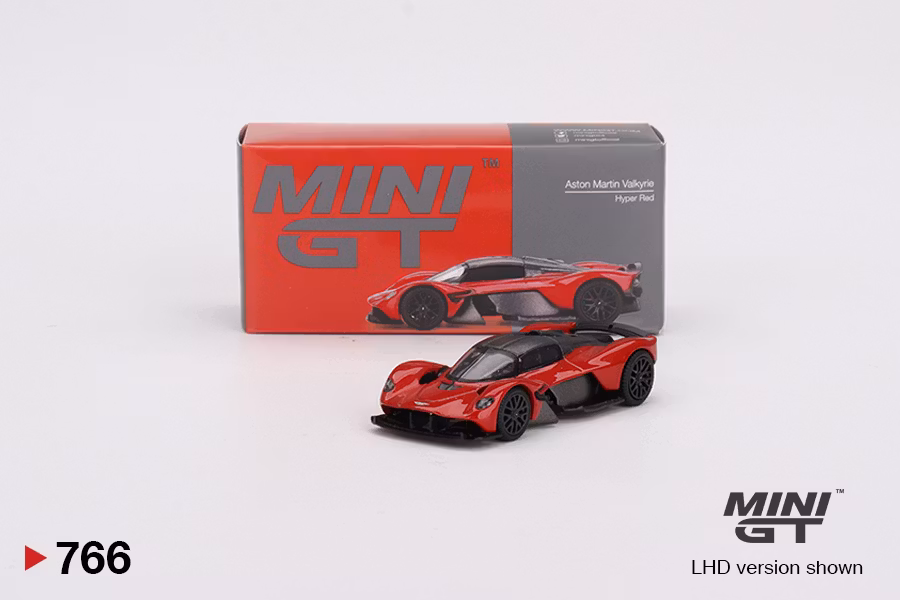 Skala 1/64 Aston Martin Valkyrie Hyper Red fr MINI GT (766)