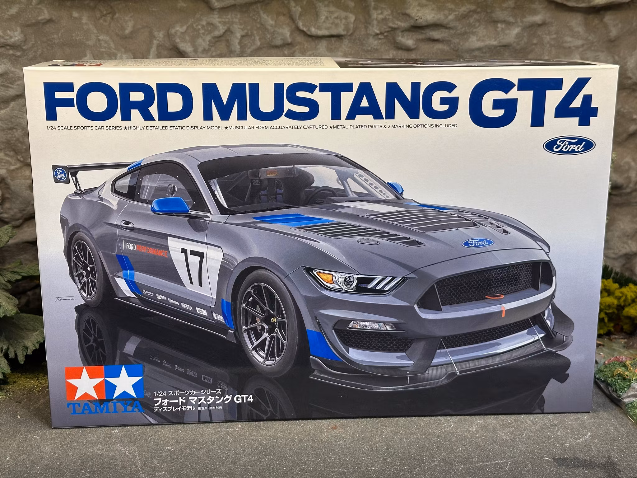 Skala 1/24 Ford Mustang GT4, Plastic building kit fr Tamiya