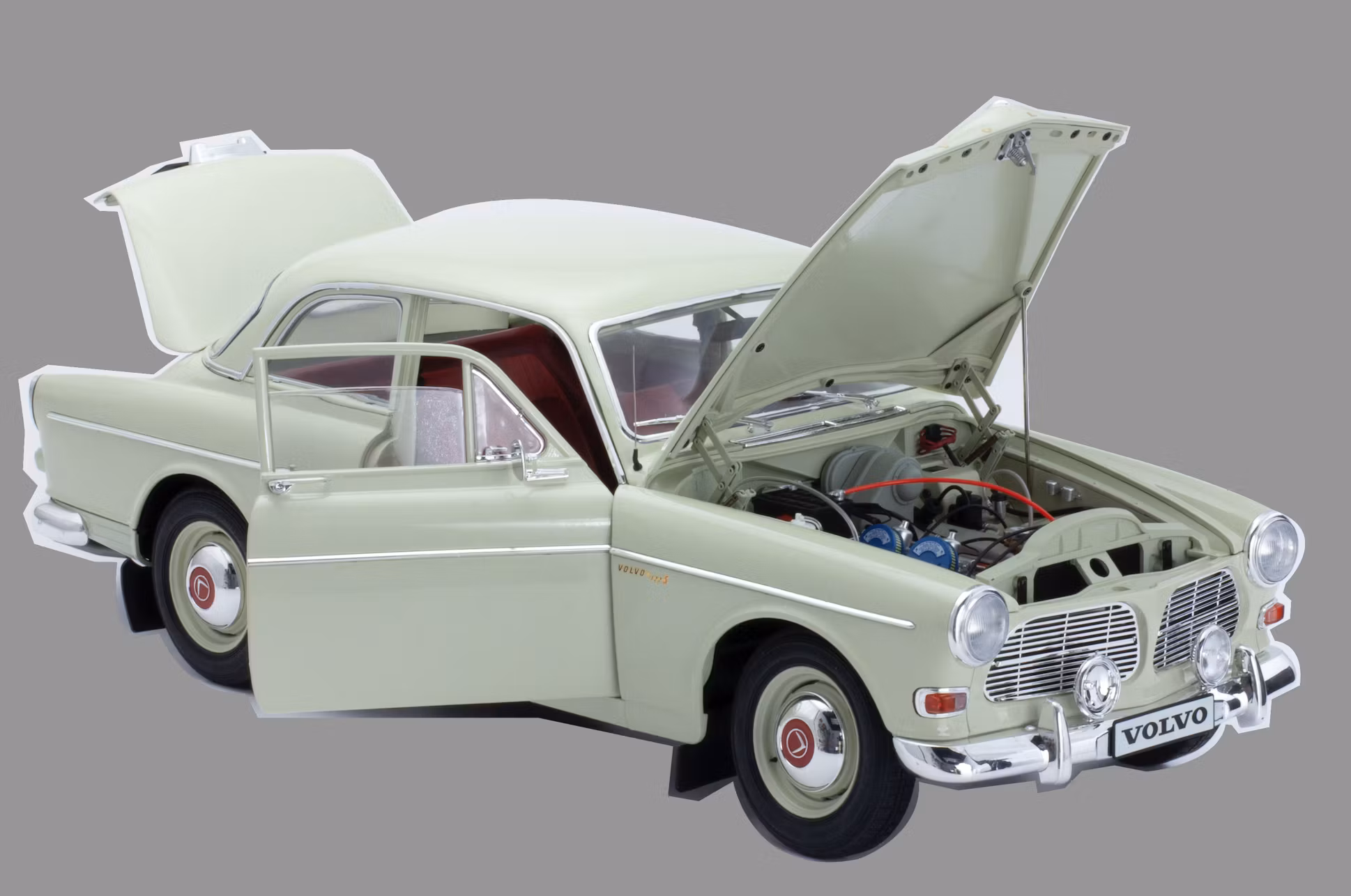 Skala 1/8 Volvo 122S Amazon in metal, w light, etc. fr Ixo Collections - Diamant8