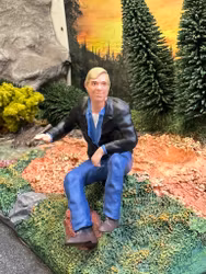 Skala 1/18 Figure: Trucker Günther sitting in Truck - ROAD KING - KK-Scale