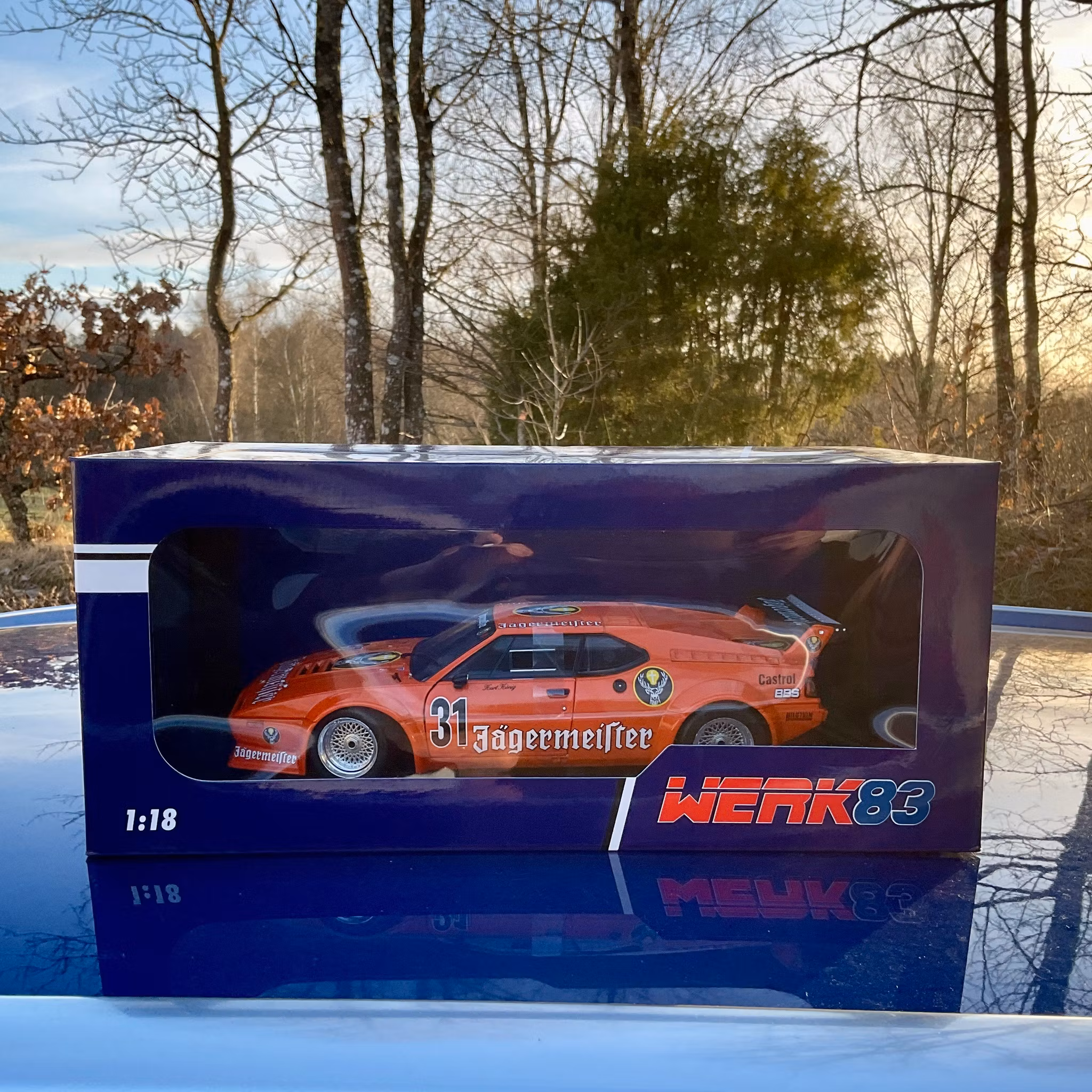 Skala 1/18 BMW M1 Procar, DRT Nürburgring, Kurt König fr WERK83