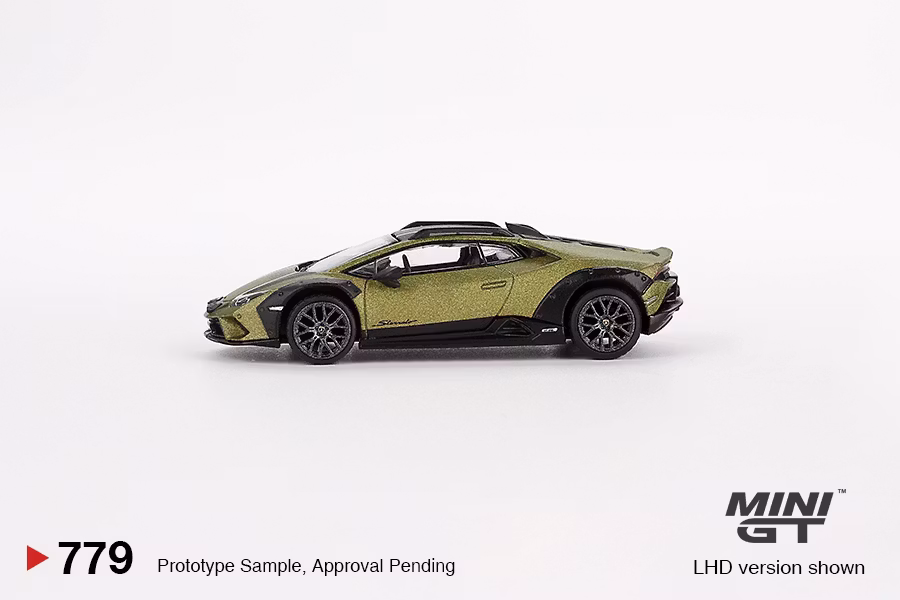 Skala 1/64 Lamborghini Huracán Sterrato Verde Gea Matt fr MINI GT (779)