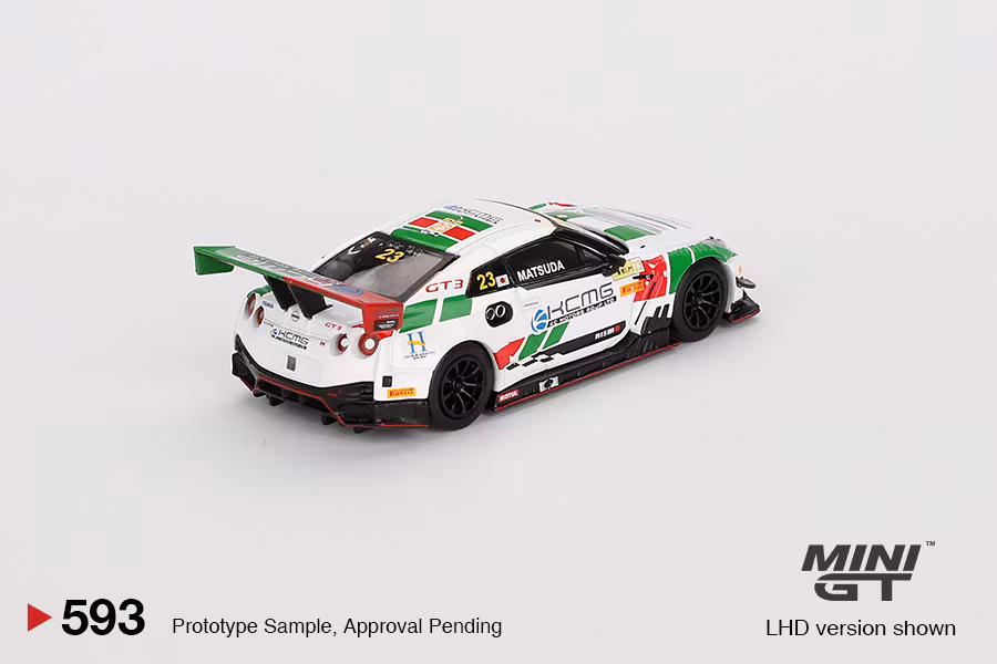 Skala 1/64 Nissan GT-R NISMO GT3 #23 KCMG 2018 FIA GT World Cup Macau fr MINI GT (593)