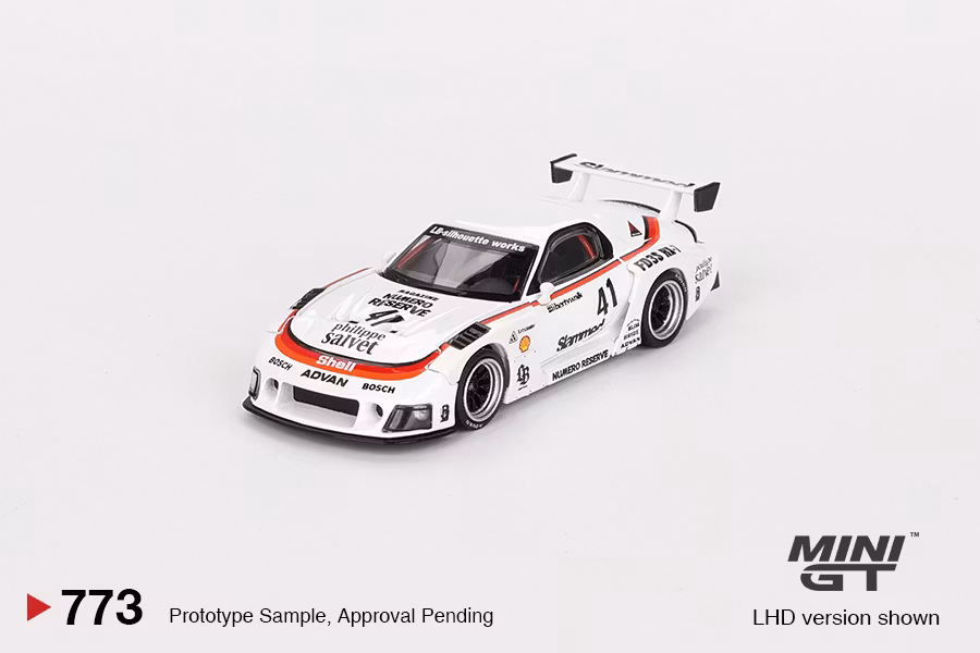 Skala 1/64 MAZDA RX-7 LB-Super Silhouette #41 Numero Reserve fr MINI GT (773)