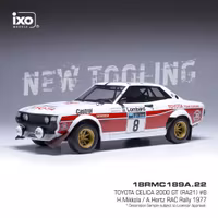 Skala 1/18 Toyota Celica 2000 GT (RA21) RAC Rally 77 Mikkola/Hertz fr IXO Models