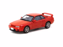 Skala 1/64 Nissan Skyline GT-R (BNR32) Red fr TARMAC works - J Collection