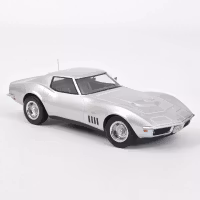 Skala 1/18 1969 Chevrolet Corvette Coupe, Silver fr Norev