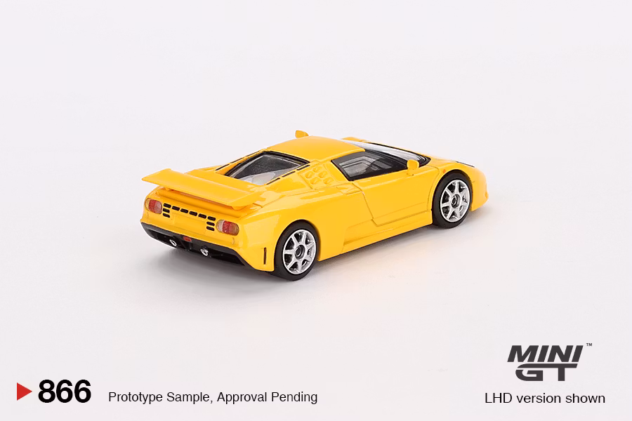 Skala 1/64 Bugatti EB110 Super Sport Giallo Bugatti fr MINI GT (866)