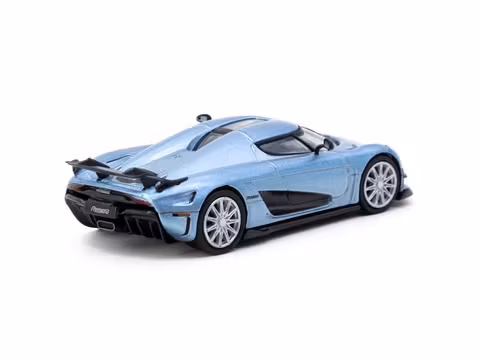 Skala 1/64 Koenigsegg Regera Light Blue Metallic fr TARMAC WORKS