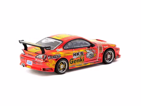 Skala 1/64 HKS Hiper Silvia RS-2 Chrome Red - Tokyo Auto Salon 2025 Special Edition fr TARMAC WORKS