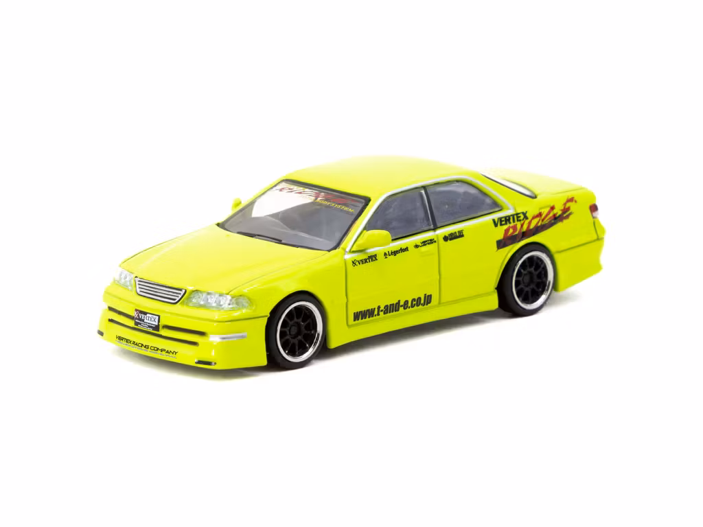 Skala 1/64 VERTEX Toyota Mark II JZX100 Light Green - Tokyo Auto Salon 2025 Special Edition fr Tarmac Works