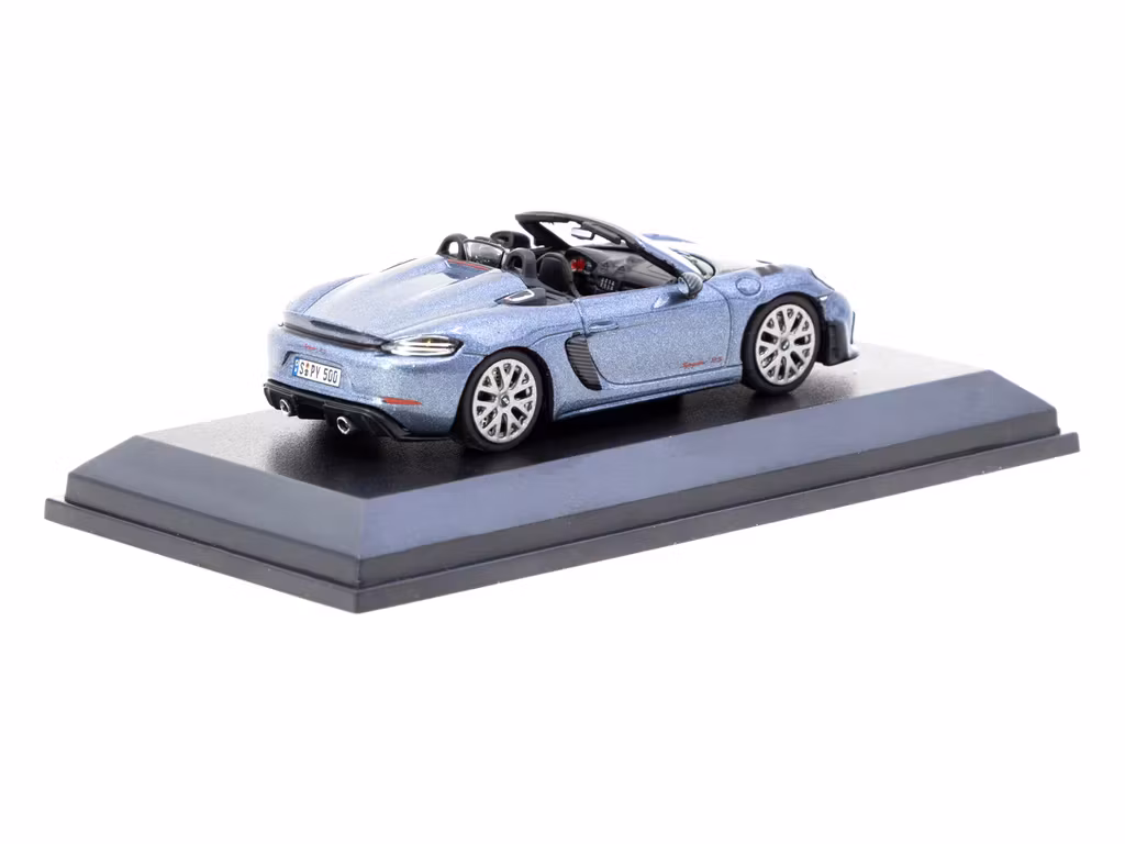 Skala 1/64 Porsche 718 Spyder RS Vanadium Grey Metallic fr TARMAC & Minichamps
