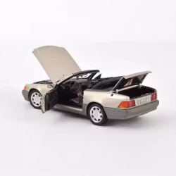 Skala 1/18 Mercedes-Benz 500 SL 1989, Smoke Silver metallic fr Norev