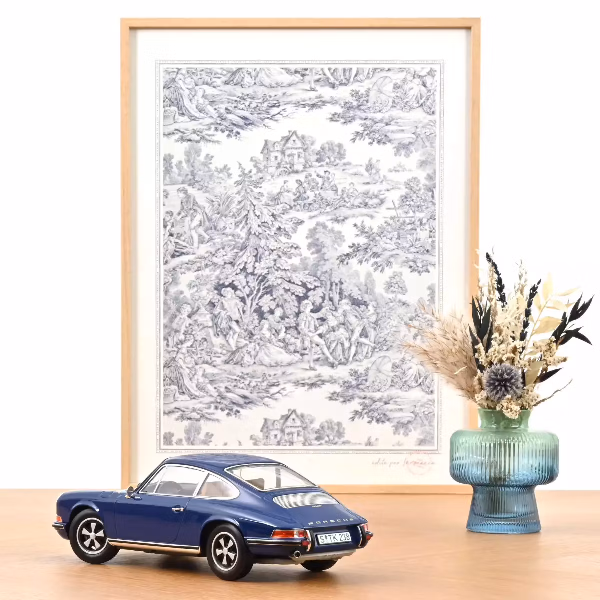 Skala 1/18 Porsche 911 S 1969 Blue fr Norev