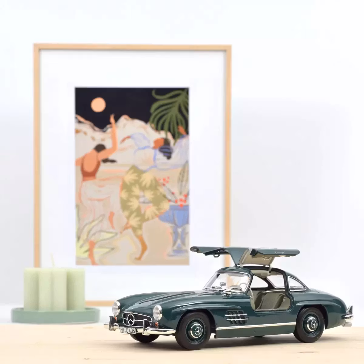 Skala 1/18 Mercedes-Benz 300 SL 1954 Green fr Norev