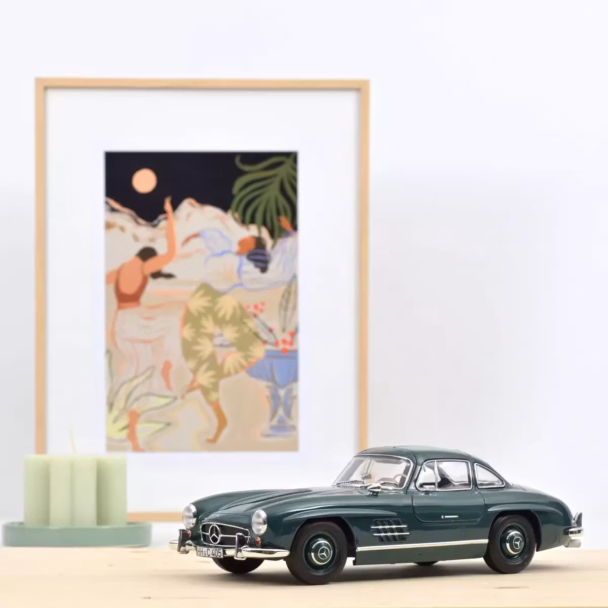 Skala 1/18 Mercedes-Benz 300 SL 1954 Green fr Norev