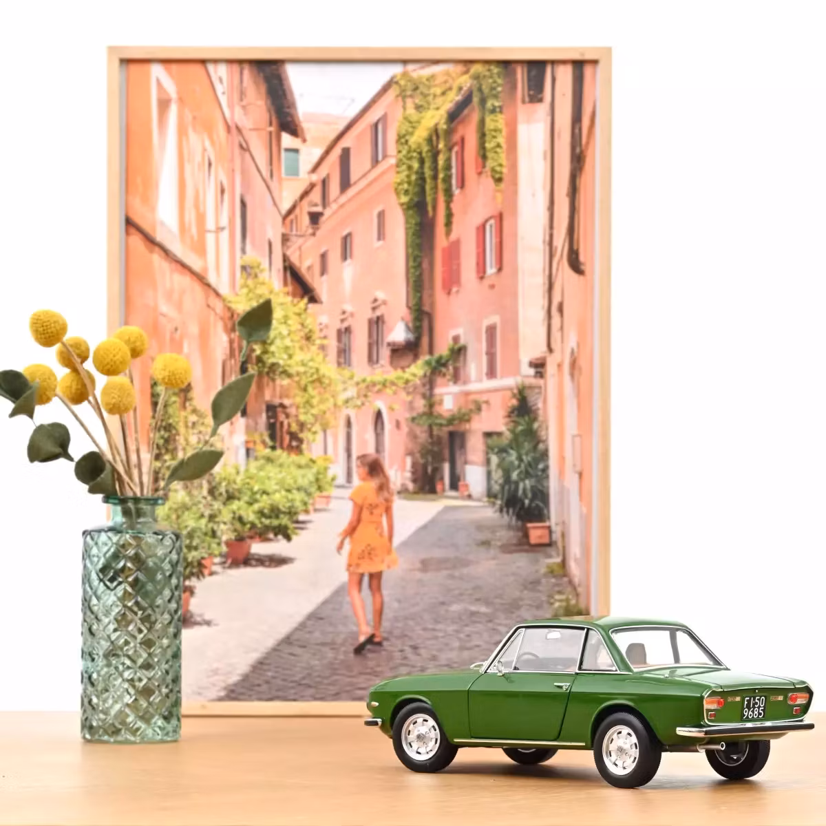Skala 1/18 Lancia Fulvia 3 1975 Dublin Green fr Norev