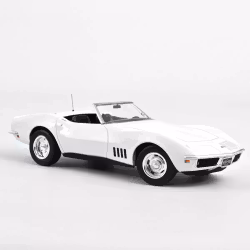 Skala 1/18 Chevrolet Corvette Convertible 1969 Can Am White fr Norev