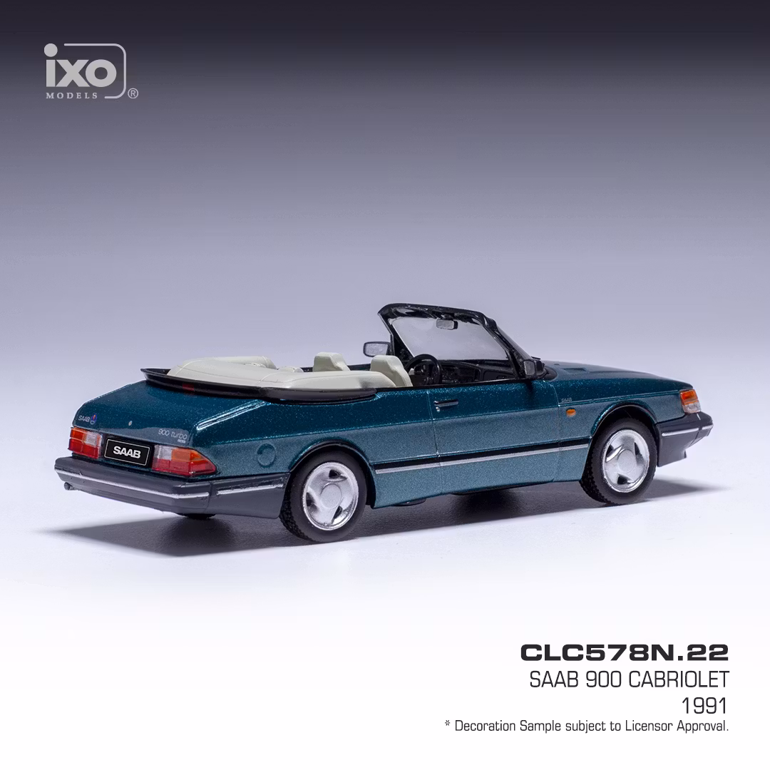 Skala 1/43 Saab 900 Cabriolet 1991, green fr IXO Models