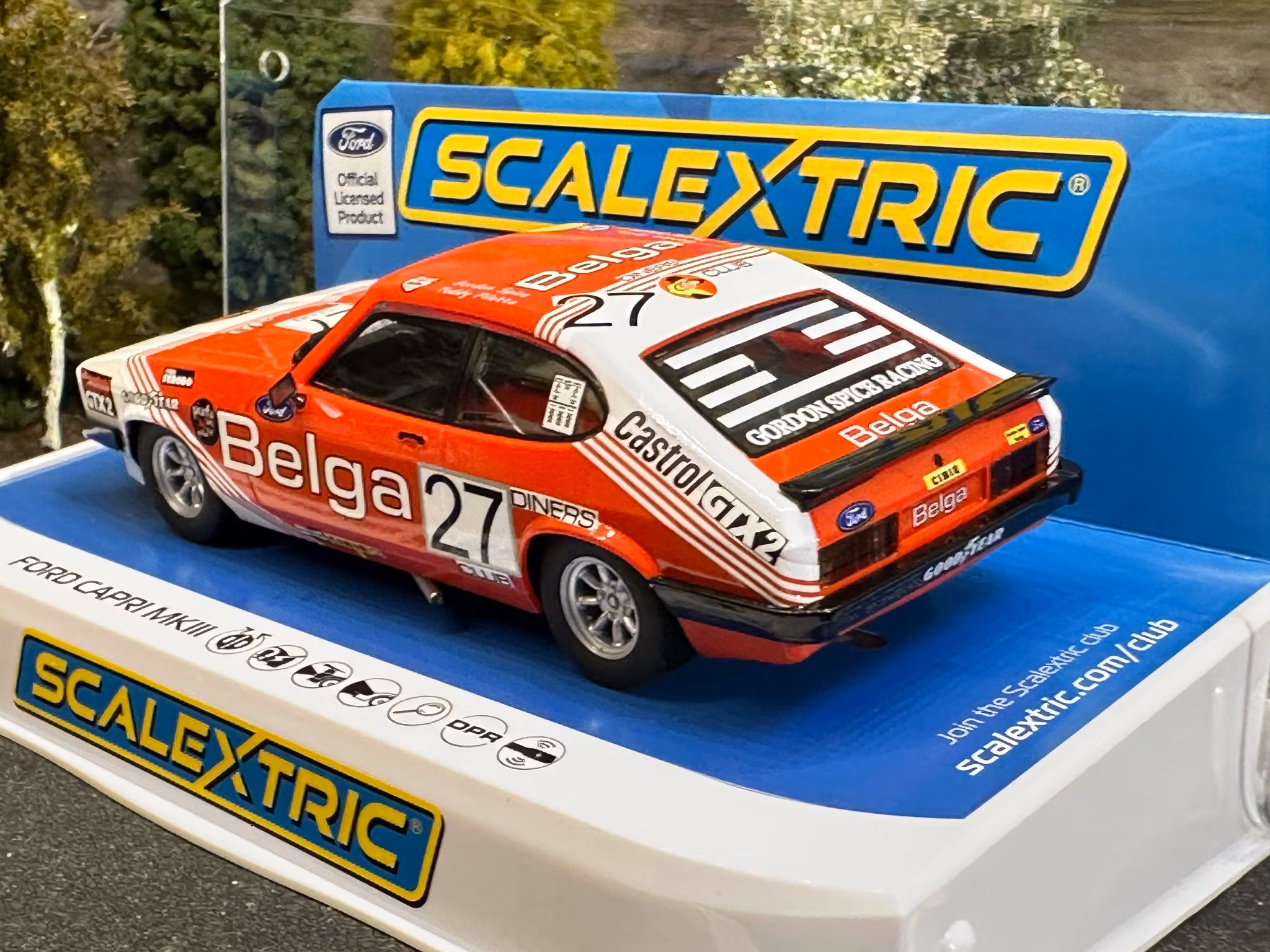 Skala 1/32 Analogue Scalextric Slot Car: Ford Capri MKIIII - Spa 24hrs winner 1978