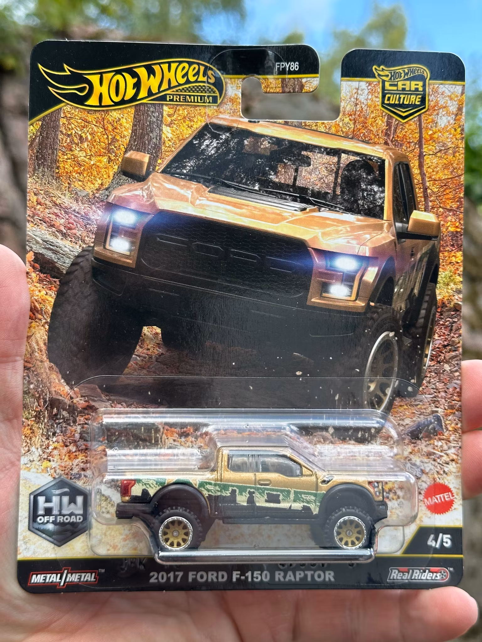 Skala 1/64 Hot Wheels Premium, Car Culture: Ford f-150 Raptor "HW Off Road"