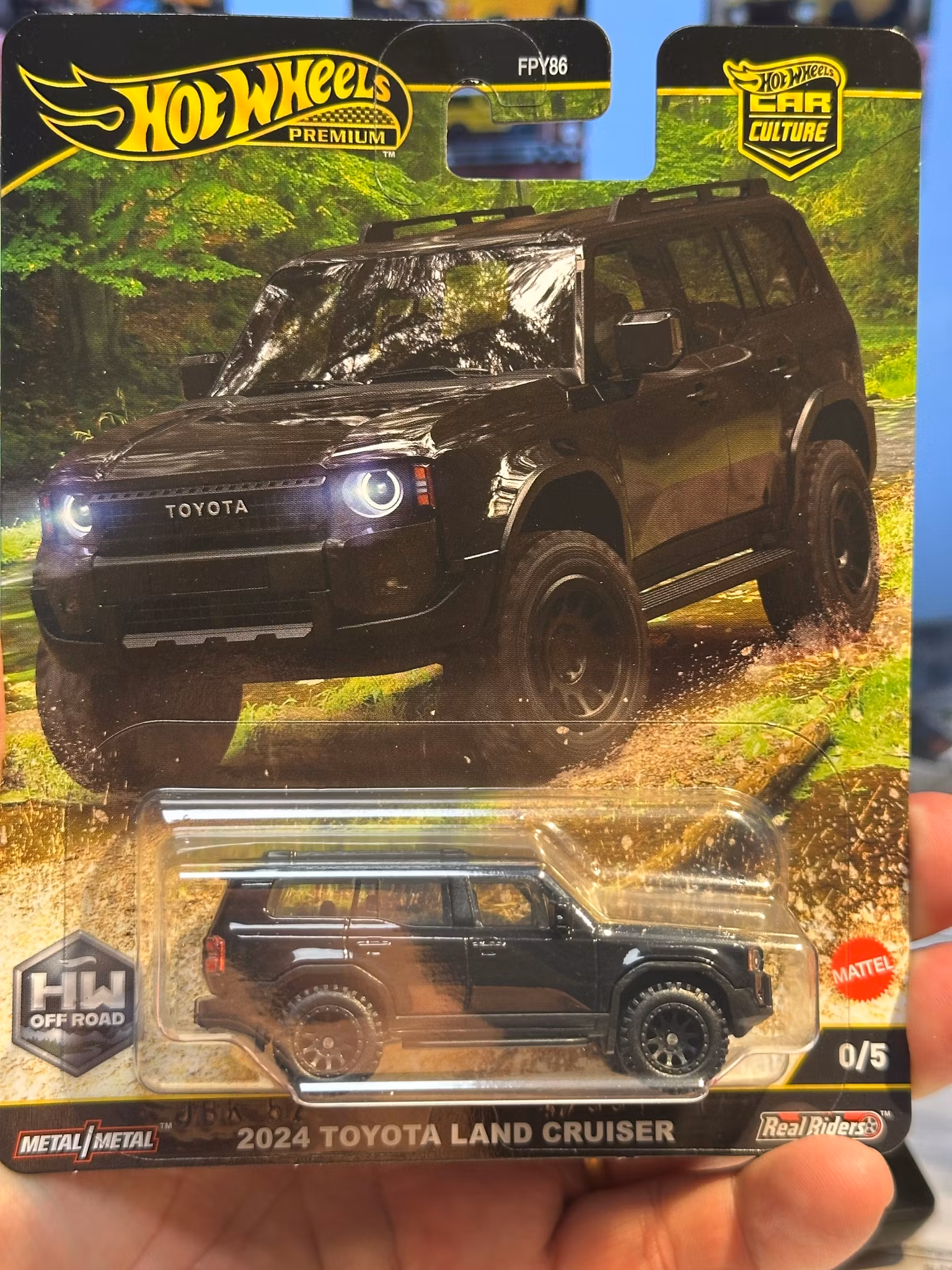 Skala 1/64 Hot Wheels Premium, Car Culture: 2024 Toyota Land Cruiser Black"HW Off Road"