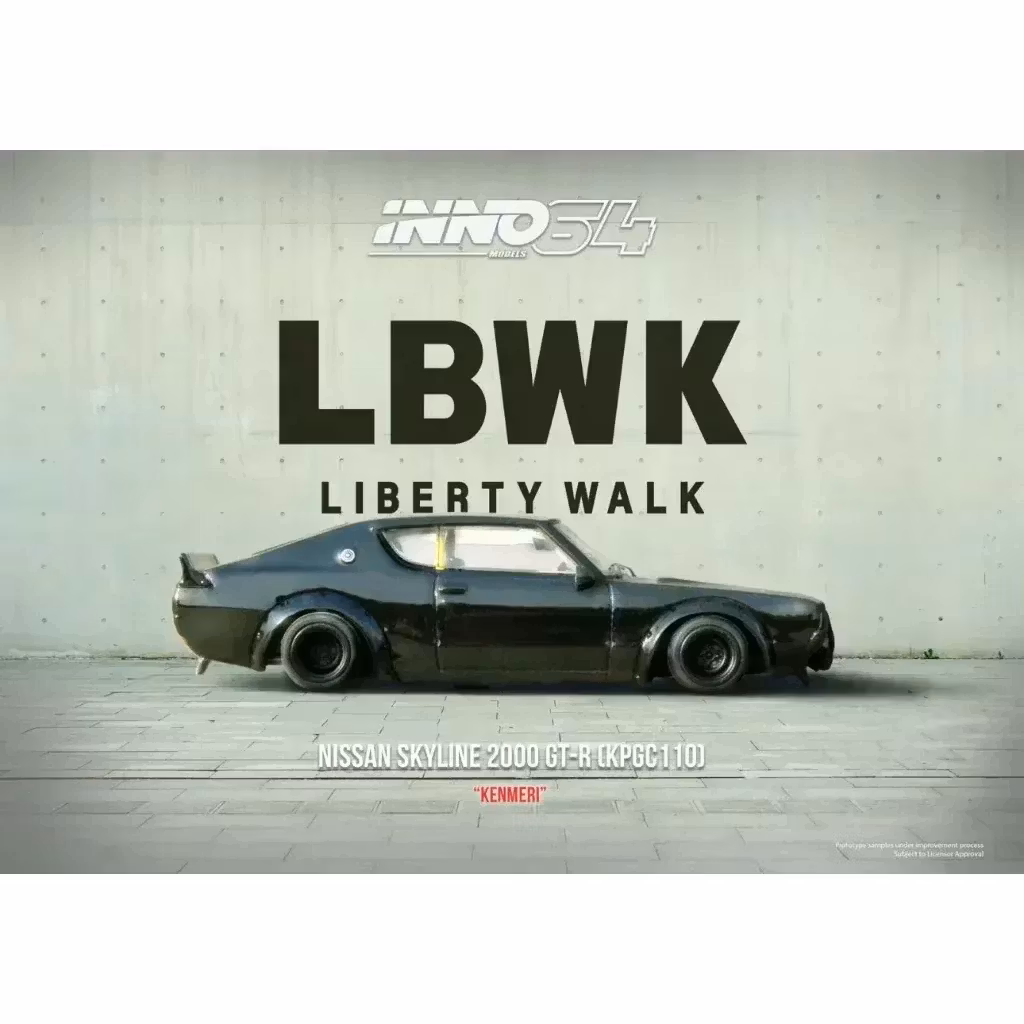 Skala 1/64 LB-Works Nissan Skyline 2000 GT-R (KPGC110)fr Inno64