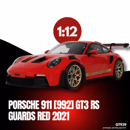 Skala 1/12 Porsche 911 [992] GT3 RS Guards Red 2021 fr GT Spirit