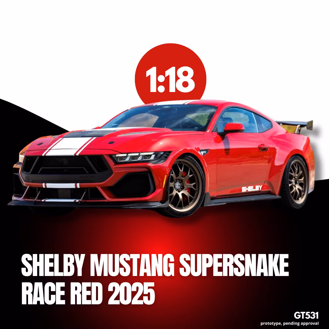 Skala 1/18 Shelby Mustang Supersnake, Race Red 2025 fr GT Spirit (GT531)