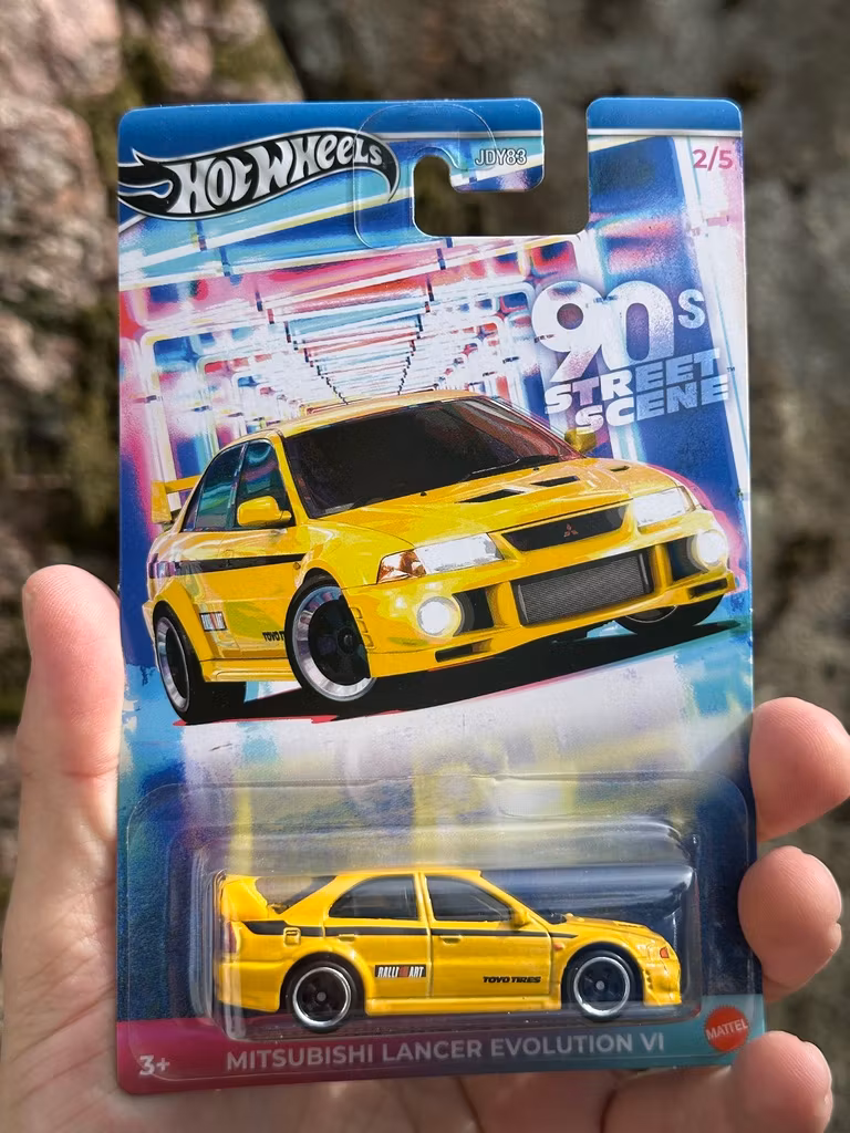 Skala 1/64 Hot Wheels, 90's Street Scene - 9Mitsubishi Lancer Evolution VI
